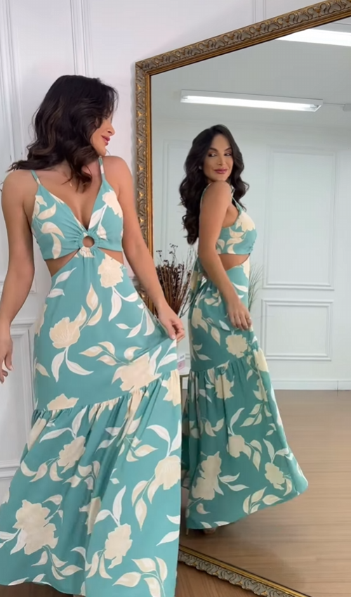 Vestido longo Fabíola